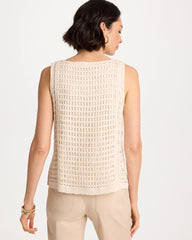 Crochet Sequin Tank Neutral - Chico's
