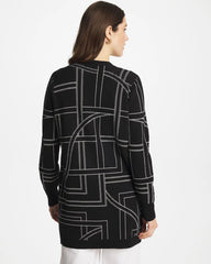 Ella Graphic Cardigan Black - Chico's