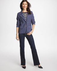 Denim Inspired Textured Cardigan Medium Denim - Chico's