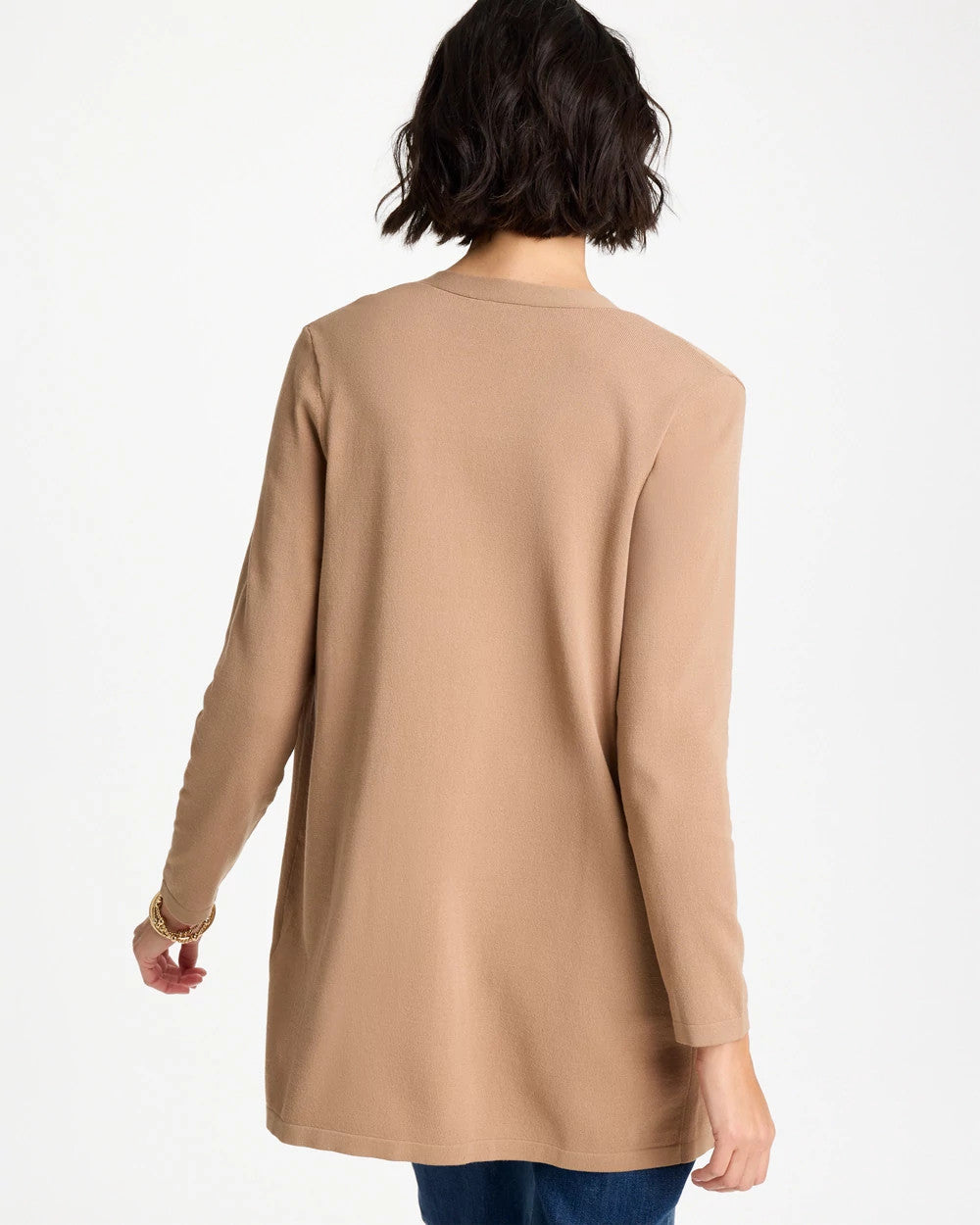 Floral Embroidered Cardigan Cattail Brown - Chico's
