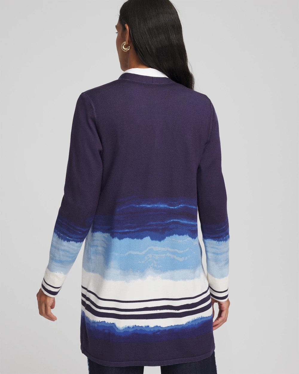 Stripe Ombre Duster Cardigan Passport Blue - Chico's
