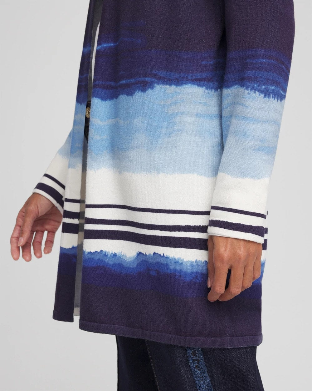 Stripe Ombre Duster Cardigan Passport Blue - Chico's