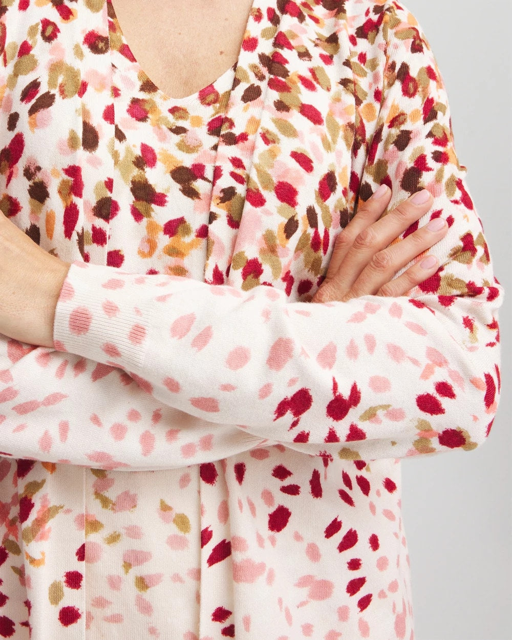 Ombré Printed V-Neck Cardigan Multi - Chico's
