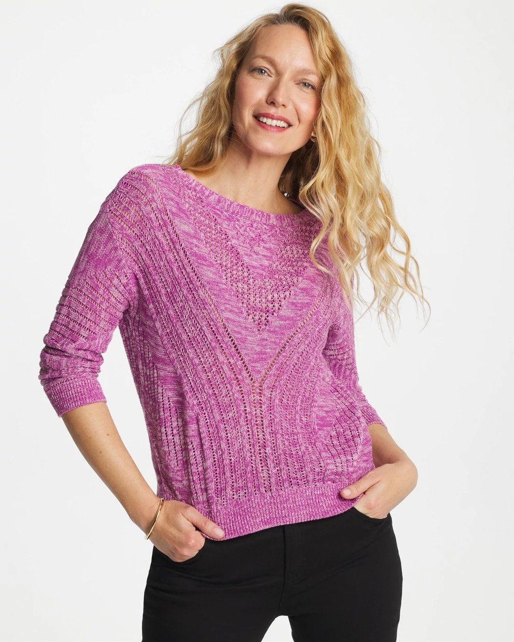 Relaxed Dolman Pullover Sweater Violet Shadow - Chico's