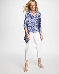Ella Floral Cardigan Blue - Chico's