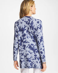 Ella Floral Cardigan Blue - Chico's