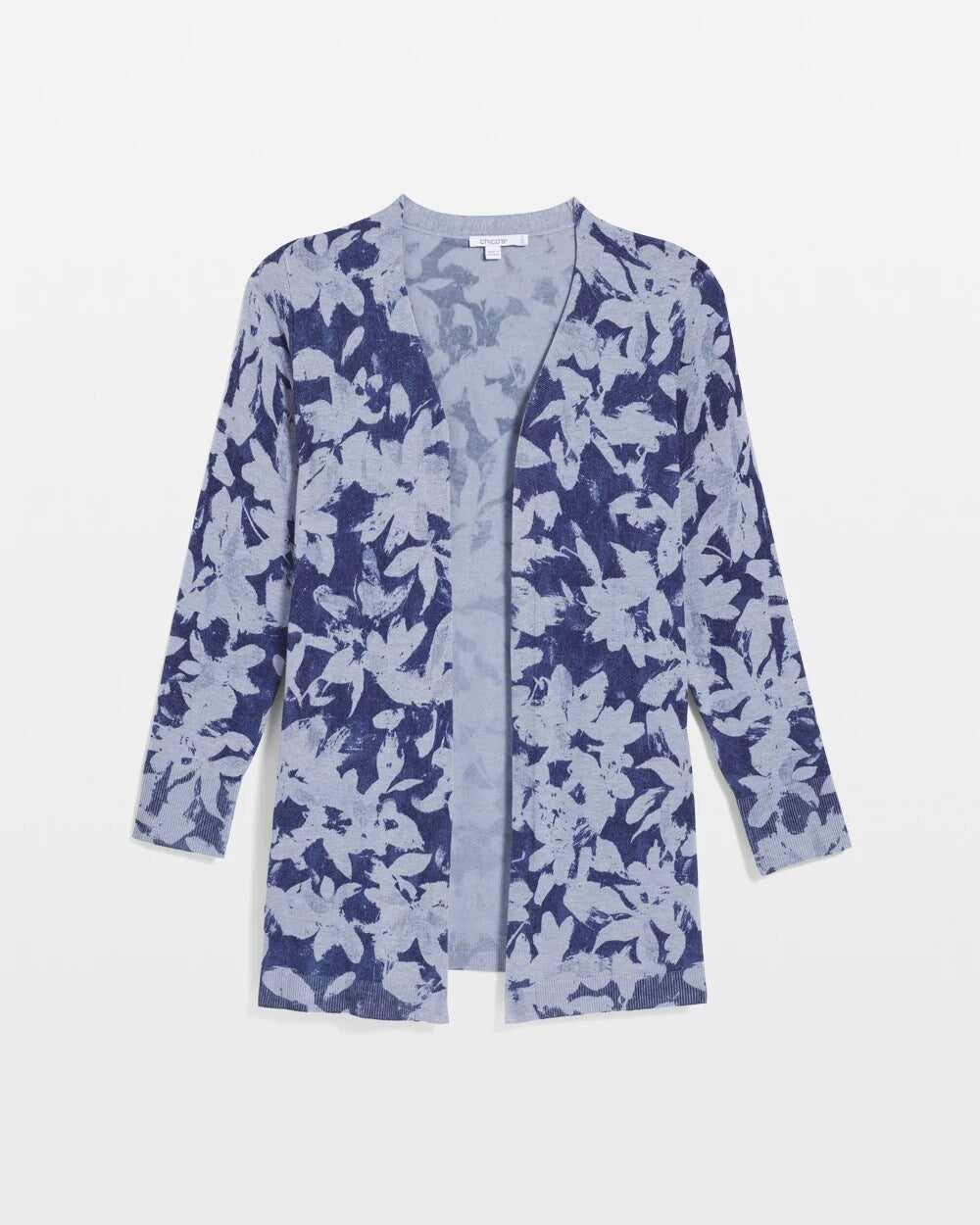 Ella Floral Cardigan Blue - Chico's