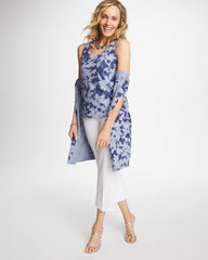 Ella Floral Scoopneck Tank Blue - Chico's