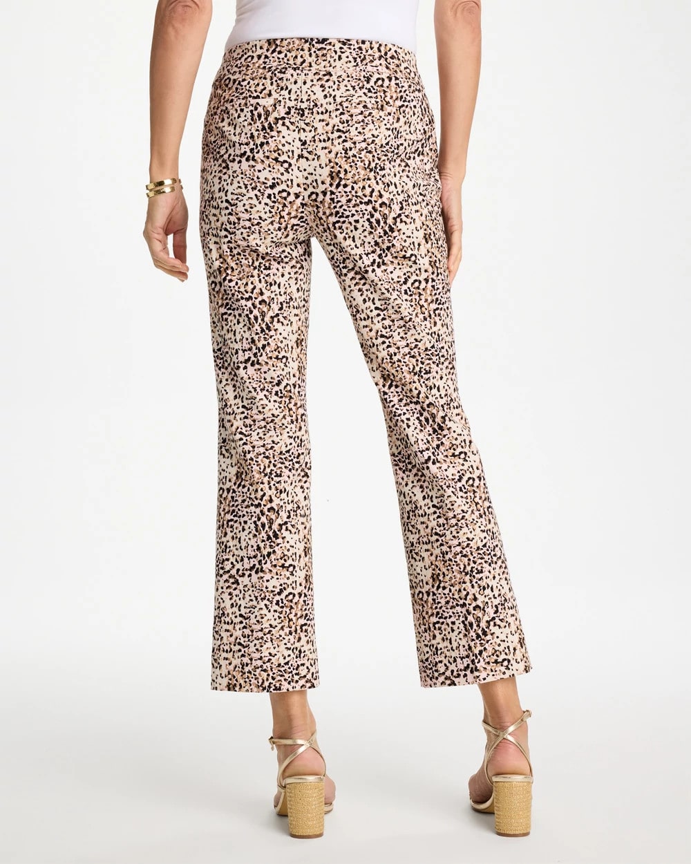Brigitte™ Animal Print Crop Flare Pants Pale Sand - Chico's
