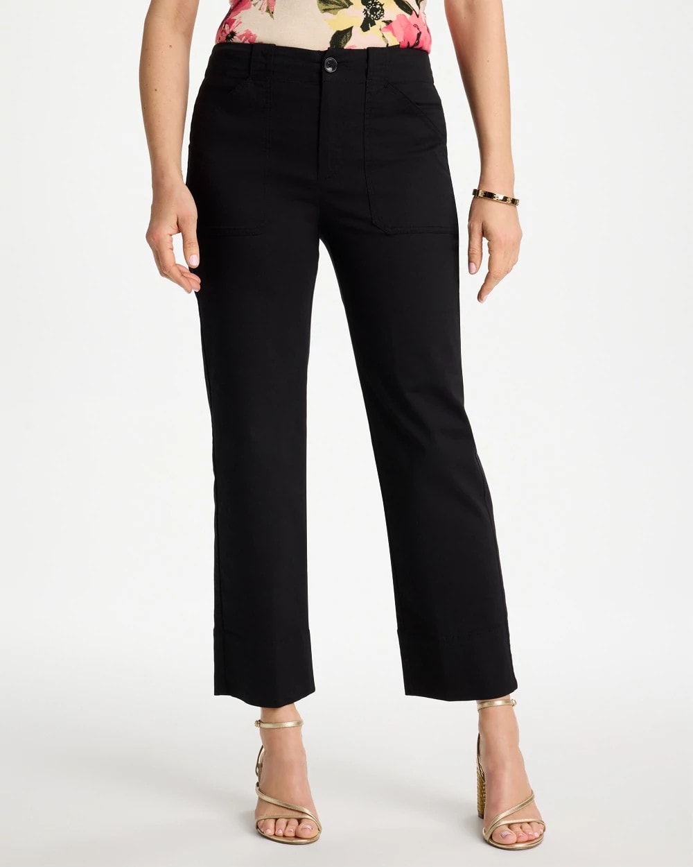 High Hem Straight Crop Pants Black - Chico's