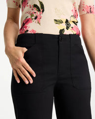 High Hem Straight Crop Pants Black - Chico's