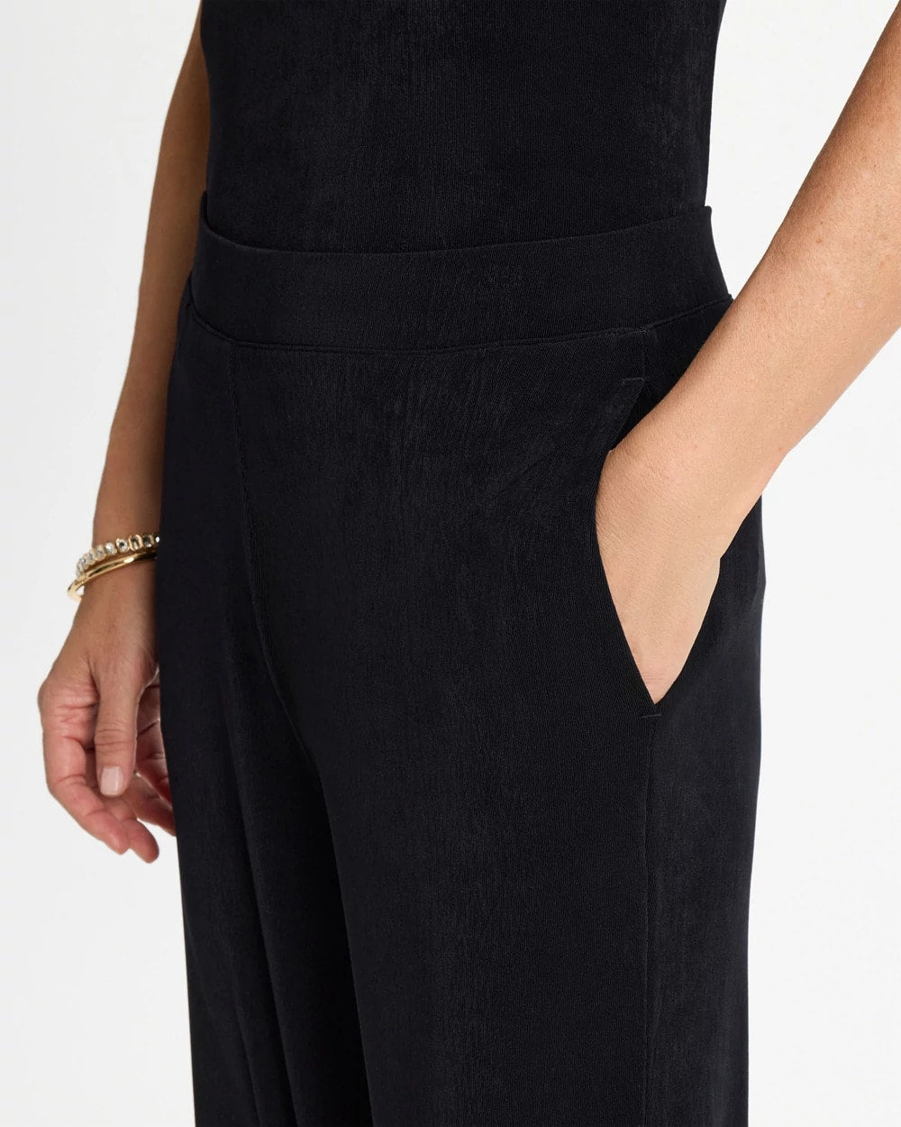 Petite Travelers™ Wide-Leg Pocket Pants Travelers Black - Chico's
