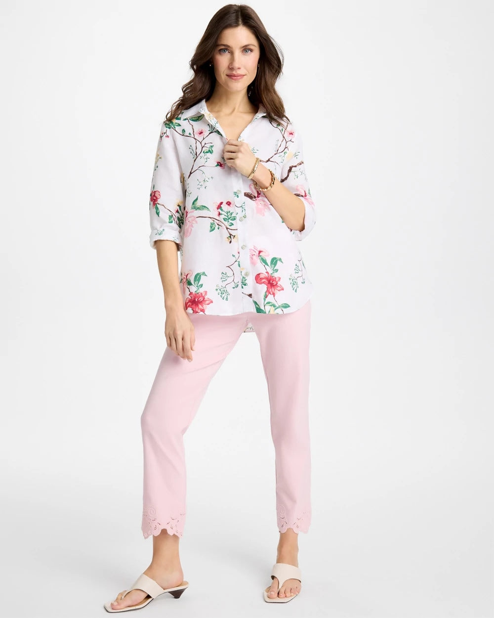 Embroidered Brigitte™ Slim Crop Pant Sweet Blossom - Chico's