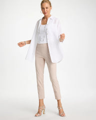 Brigitte™ Slim Twill Stripe Neutral Crop Neutral - Chico's