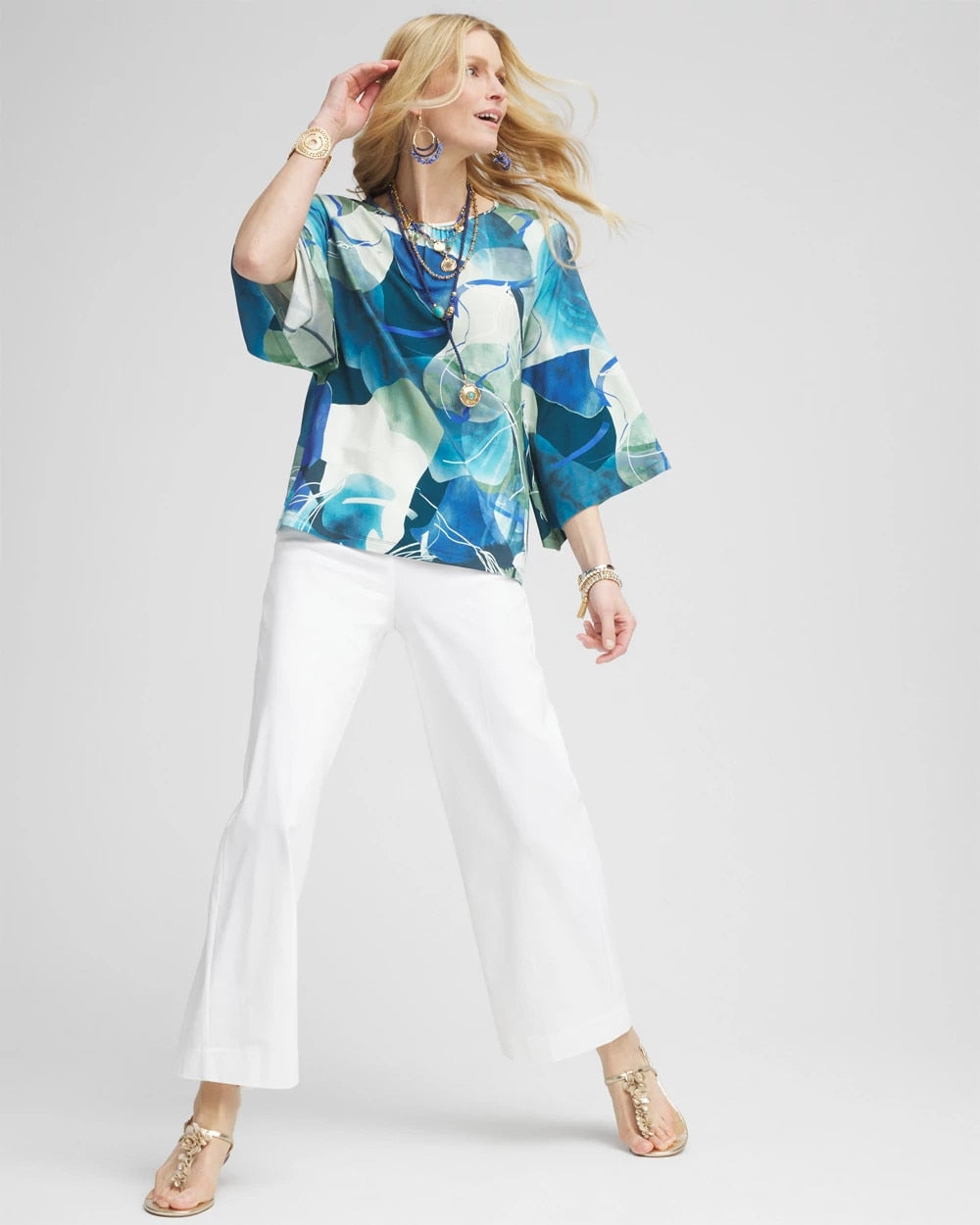 Petite Brigitte Wide Leg Cropped Pants Alabaster - Chico's