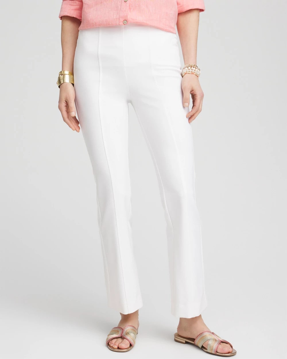 Lightweight Juliet Flared Ankle Pants Alabaster - Chico's