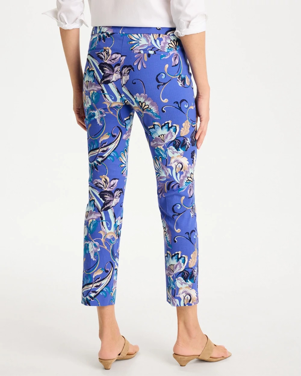Brigitte™ Slim Mae Paisley Crop Pant Amparo Blue - Chico's