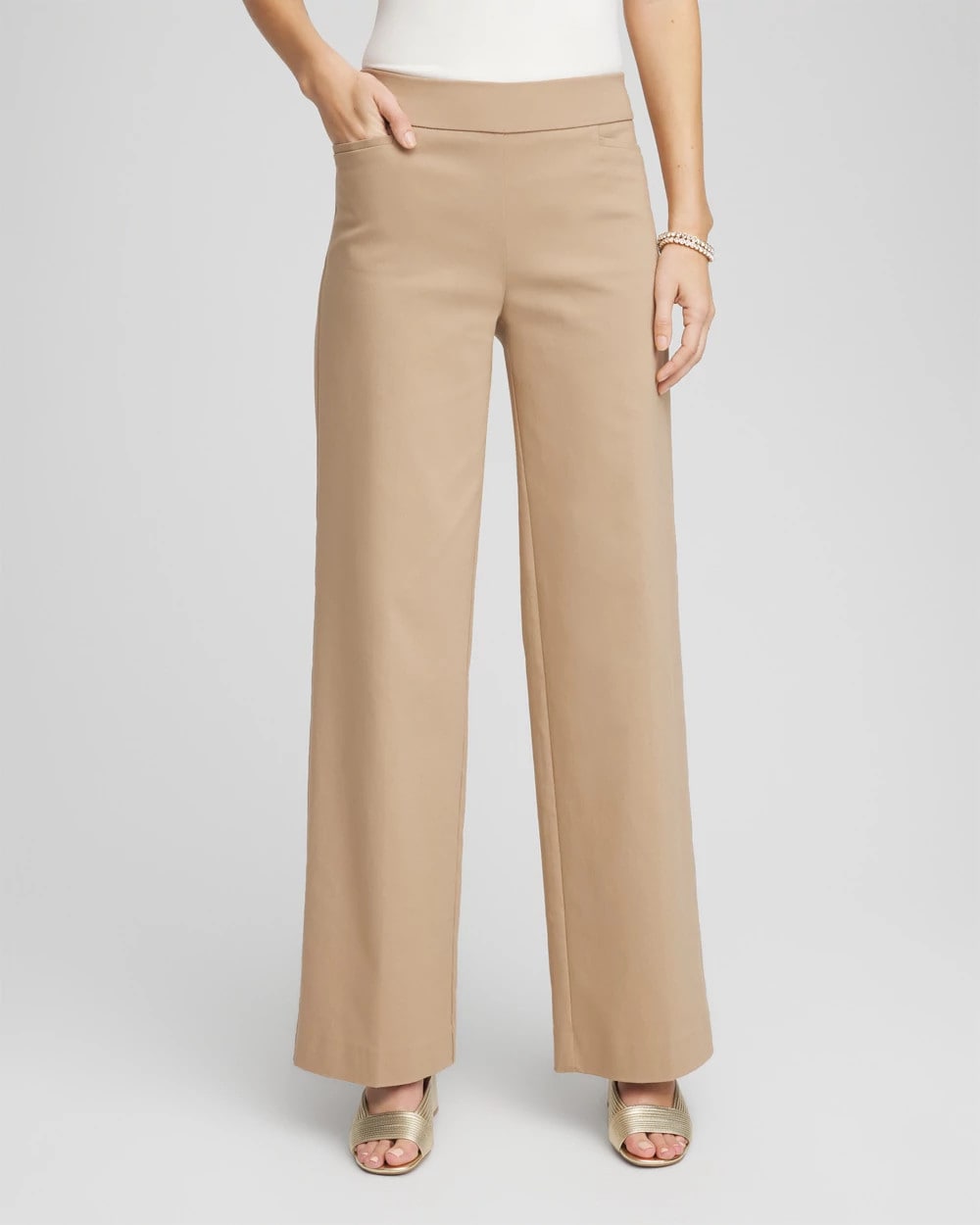Brigitte™ Slim Wide-Leg Pants Cattail Brown - Chico's