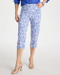 Brigitte™ Slim Infinite Lines Capri Pants Amparo Blue - Chico's