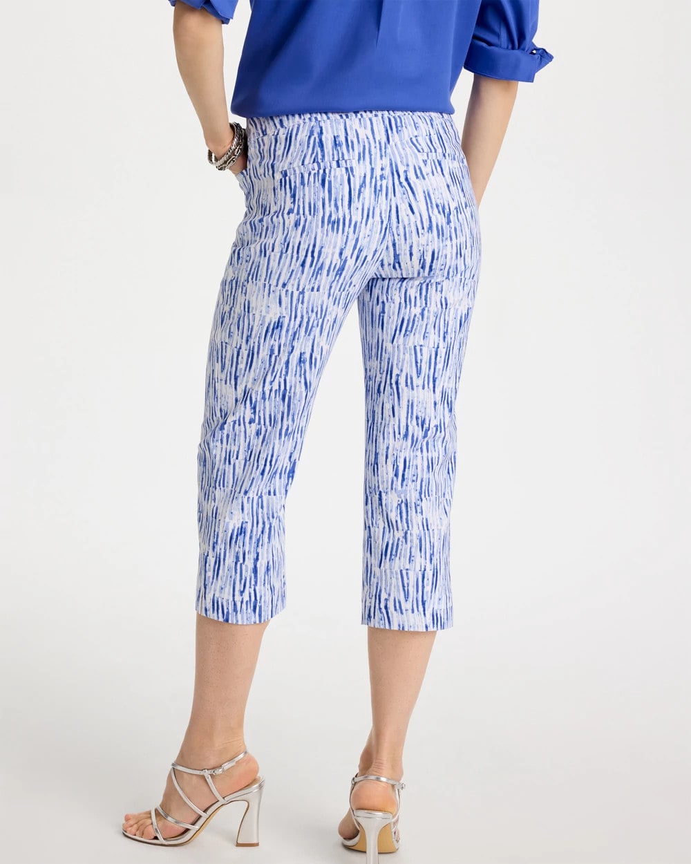 Brigitte™ Slim Infinite Lines Capri Pants Amparo Blue - Chico's