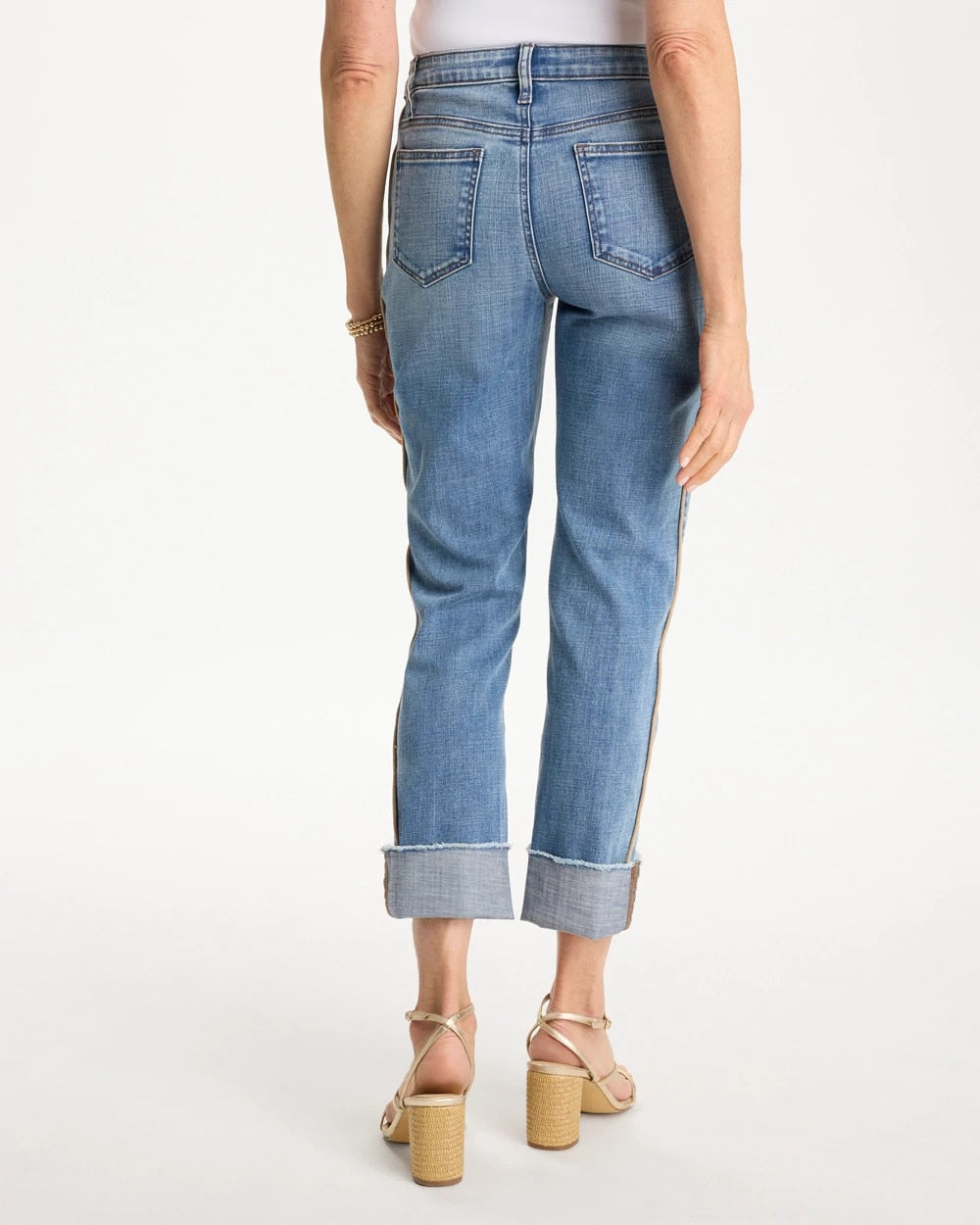 Girlfriend Roll Cuff Crop Jeans Allegro Indigo - Chico's