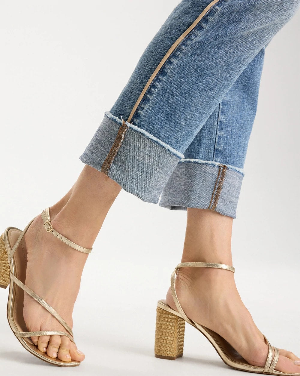 Girlfriend Roll Cuff Crop Jeans Allegro Indigo - Chico's