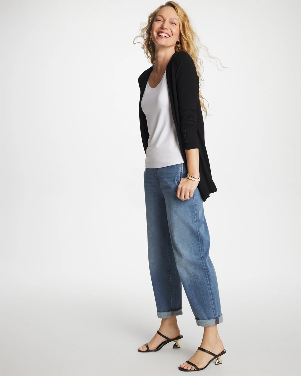 Pull-On Boyfriend Cropped Jeans Bailey Indigo - Chico's