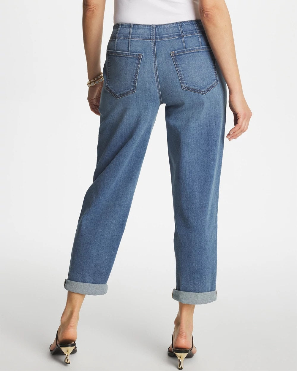 Pull-On Boyfriend Cropped Jeans Bailey Indigo - Chico's