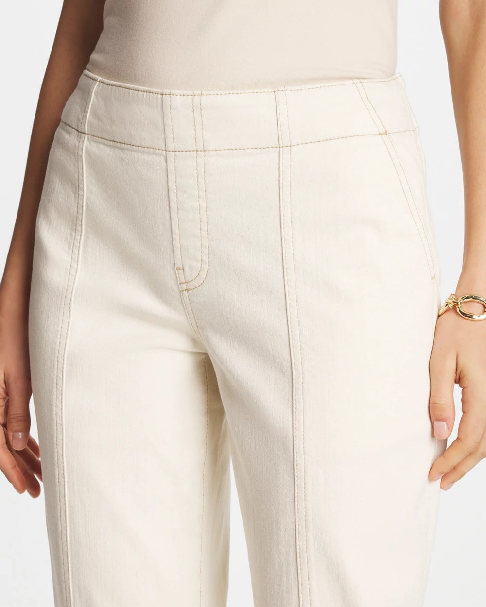 Pull-On Boyfriend Utility Cropped Jeans Natural Seeded - Chico's