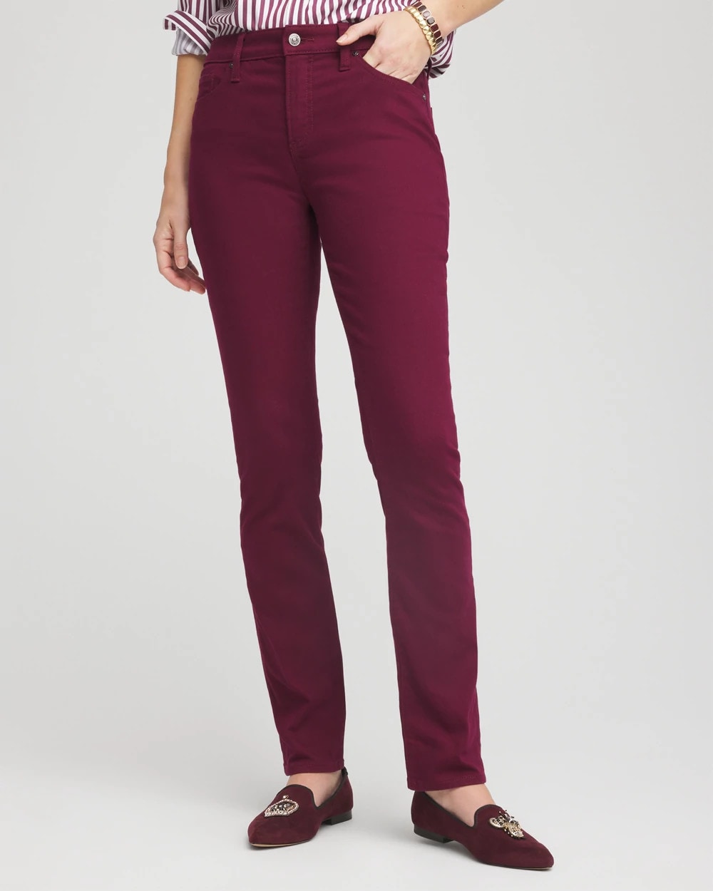 Girlfriend Slim Full-Length Jeans Deep Chianti - Chico's