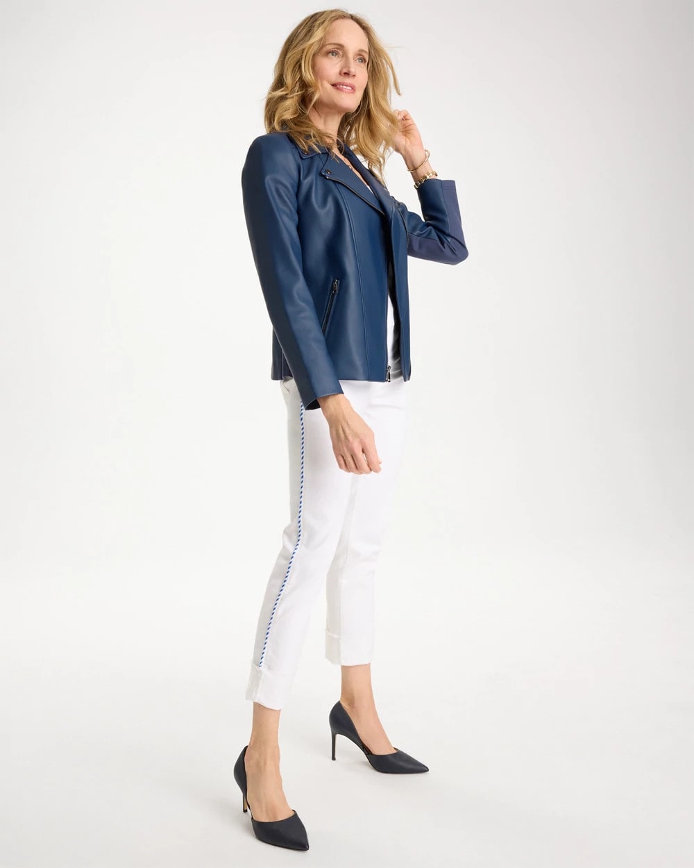 Girlfriend Roll Cuff Crop Jeans Alabaster - Chico's