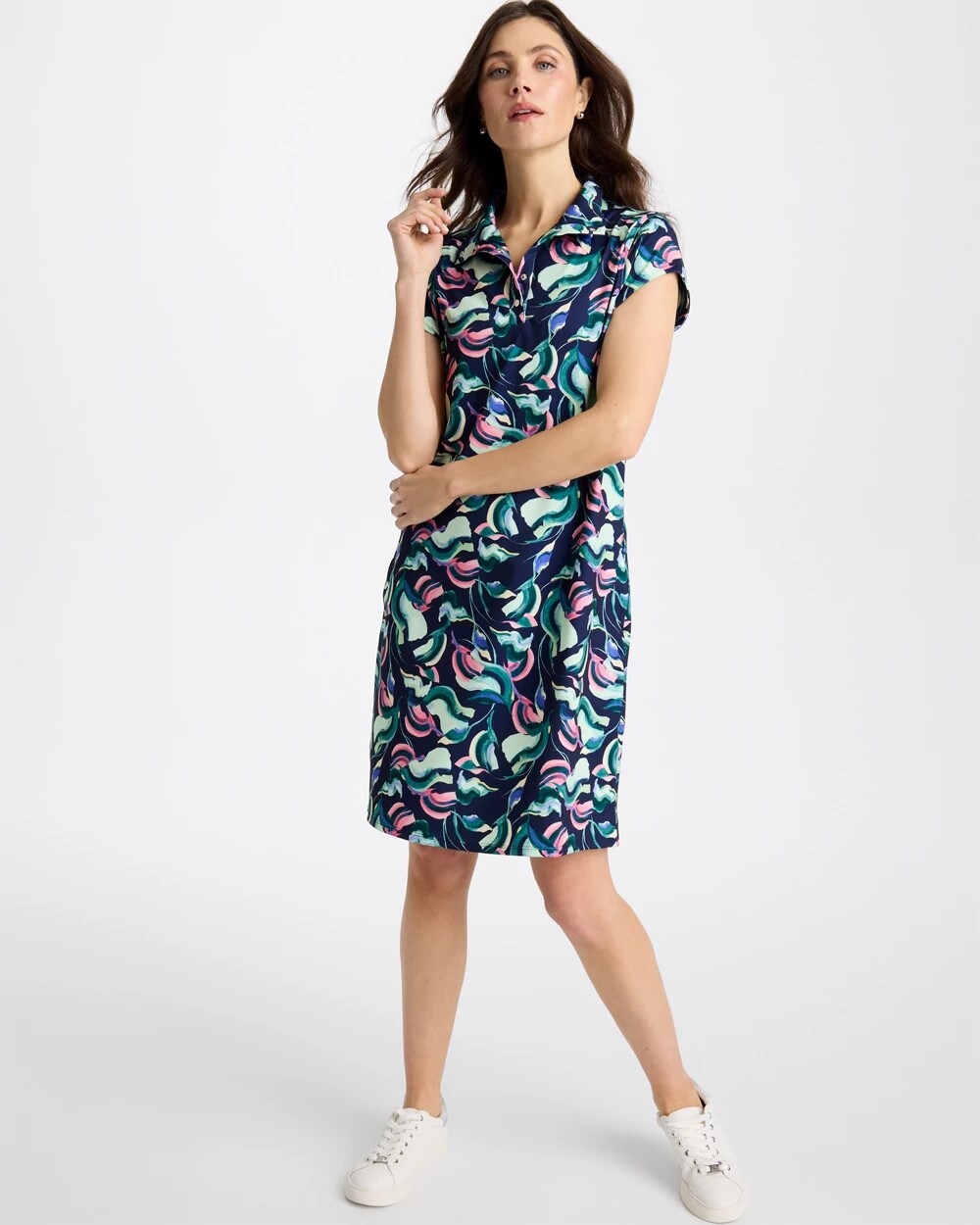 Zenergy® UPF Blooms Polo Dress Blossom - Chico's