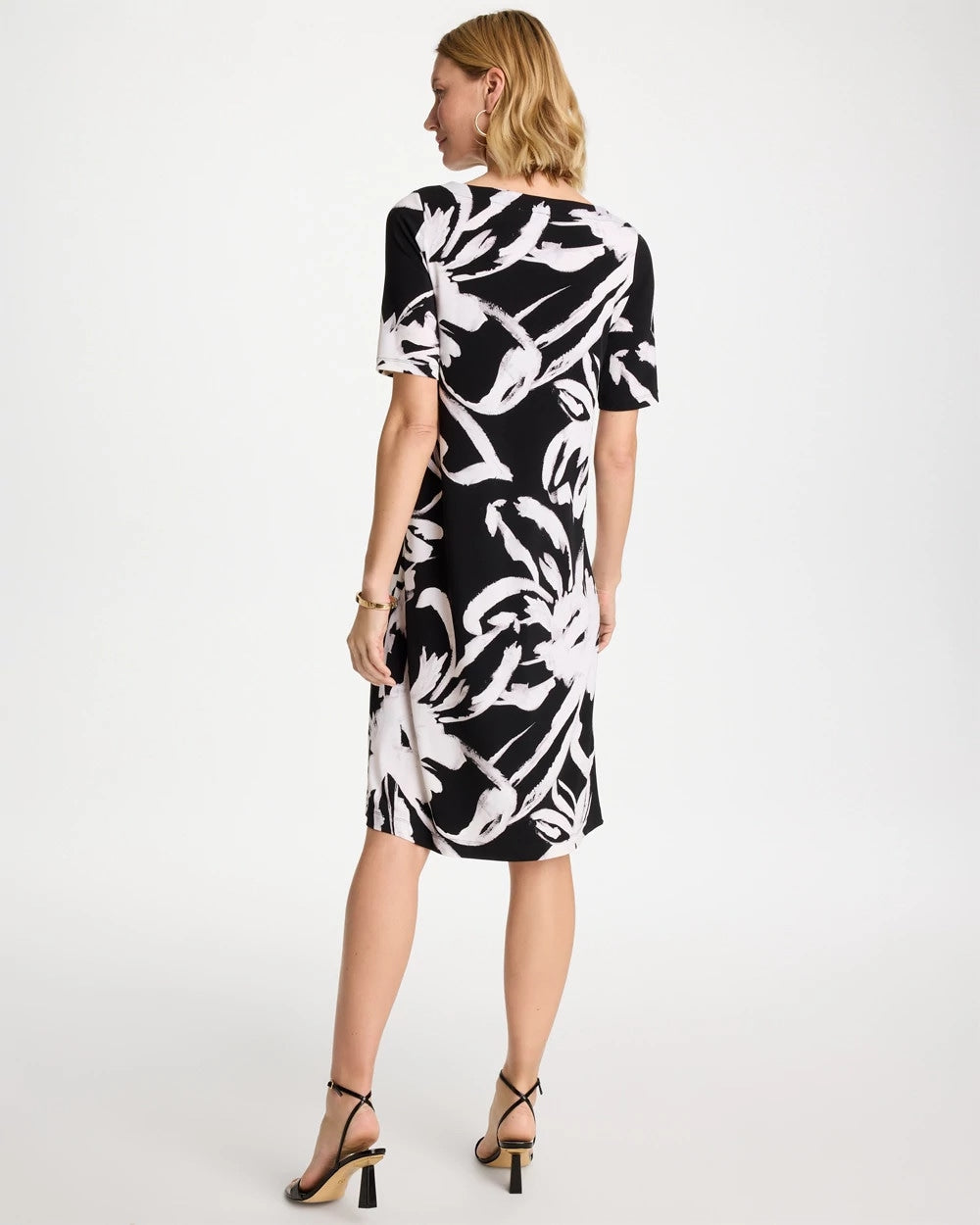 Travelers™ Knit New Bloom Day Dress Black/White - Chico's