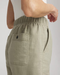 Cotton-Linen Pull-On Utility Shorts Washed Sage - Chico's