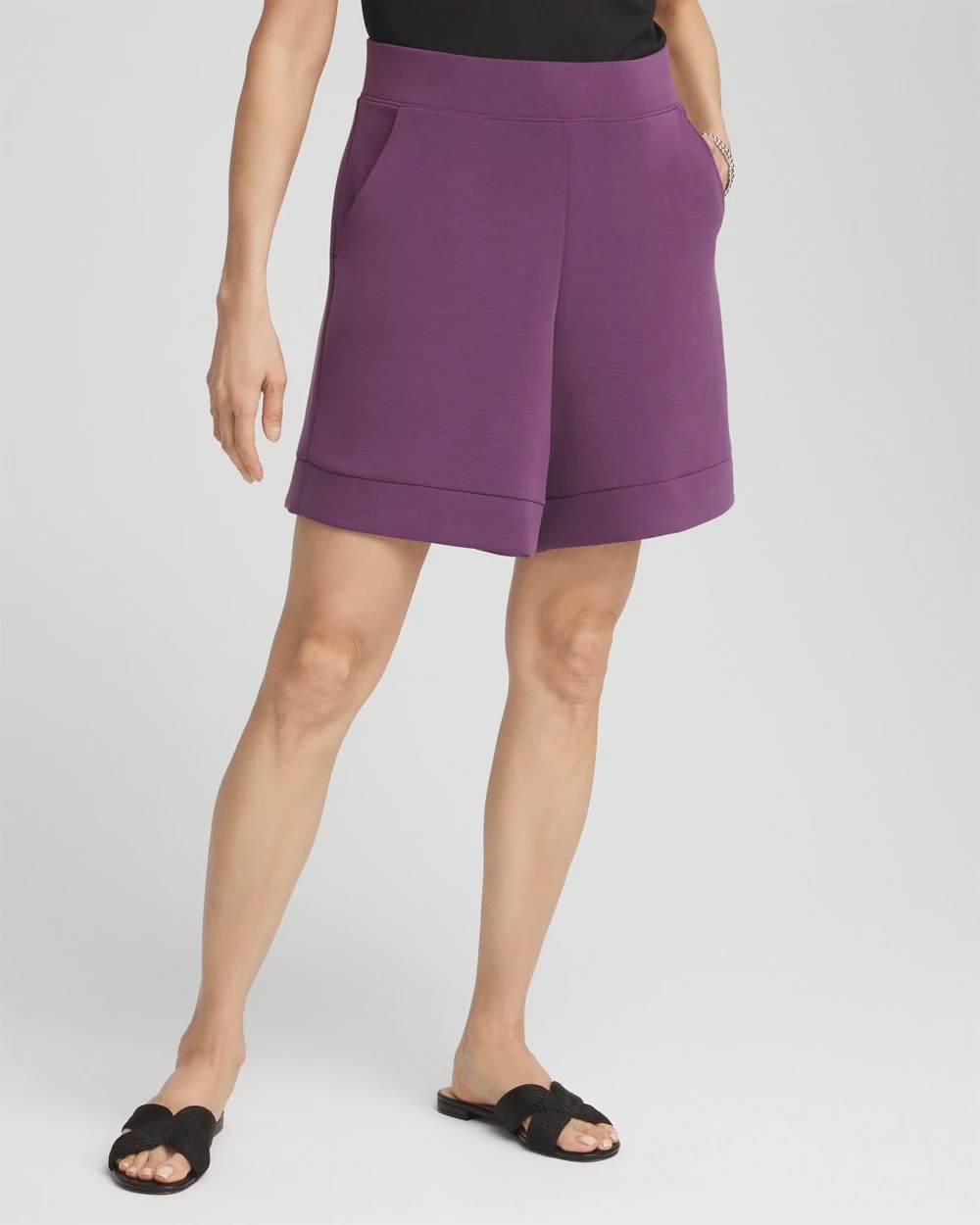 Zenergy® Pull-On Shorts Washed Grape - Chico's