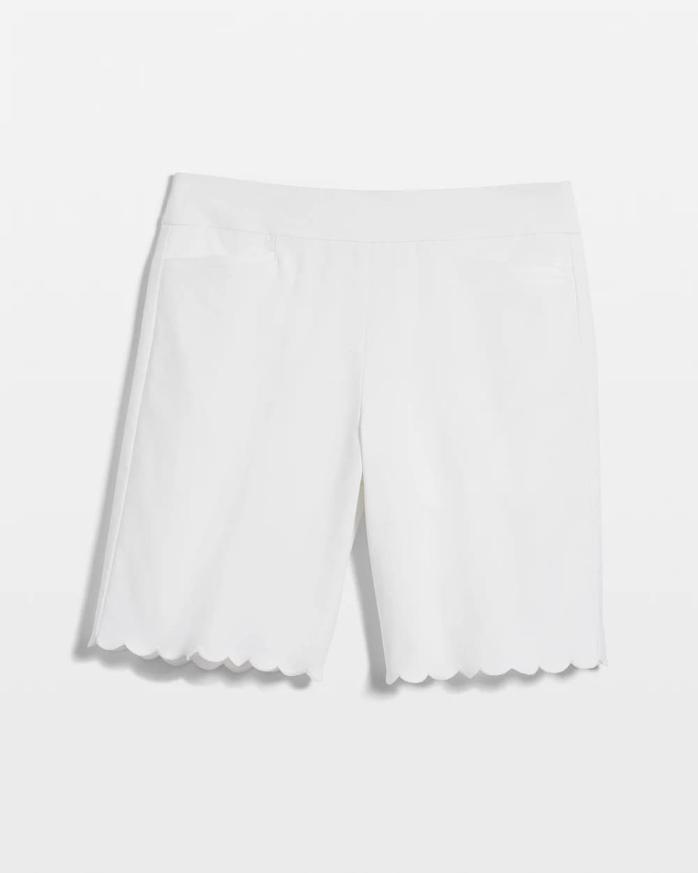 Brigitte™ Pull-On Scallop-Hem Shorts Alabaster - Chico's