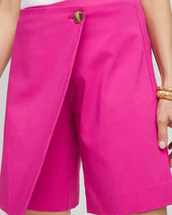 Brigitte™ Pull-On Asymmetrical Wrap Skort Crushed Berries - Chico's