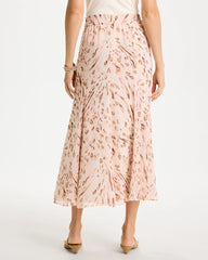 Cheetah Pull-On Godet Skirt Sweet Blossom - Chico's