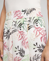 Floral Embroidered Crinkle Maxi Skirt Ecru - Chico's