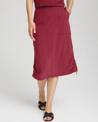Zenergy® UPF Bungee-Hem Pull-On Skirt Russet Red - Chico's