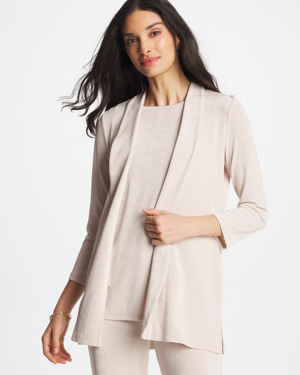 Travelers™ Classic Long Jacket Smokey Taupe - Chico's