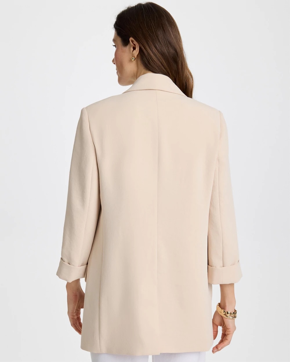 Boyfriend Crepe Blazer Pale Sand - Chico's