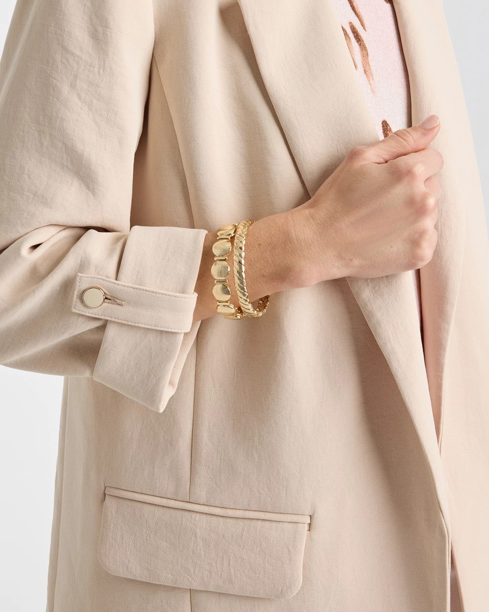 Boyfriend Crepe Blazer Pale Sand - Chico's