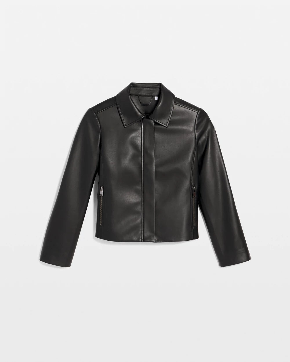 Faux Leather Zip-Front Jacket Black - Chico's