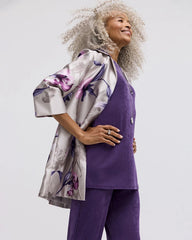 Travelers™ Collection Iris Collared Long Jacket Rich Amethyst - Chico's