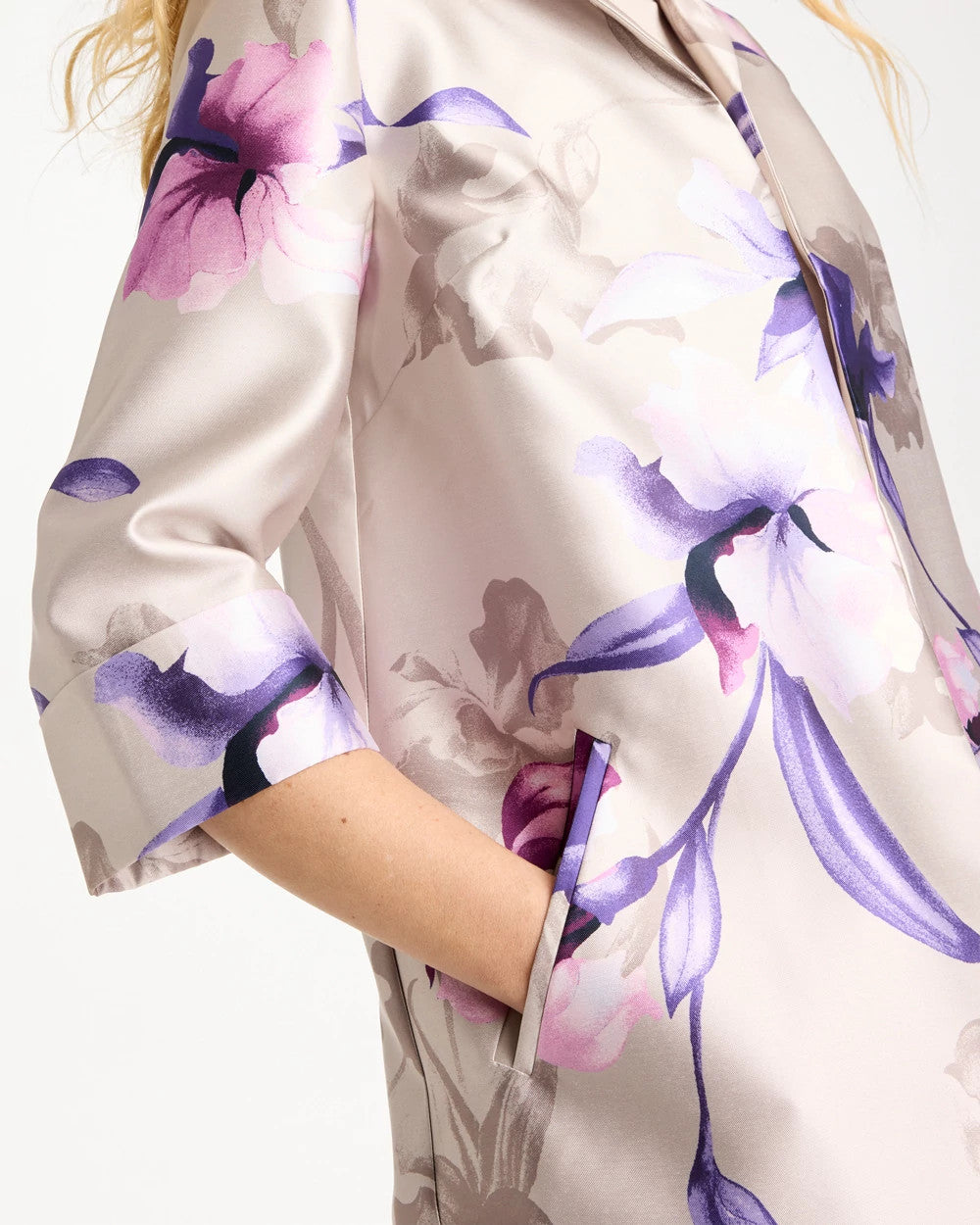 Travelers™ Collection Iris Collared Long Jacket Rich Amethyst - Chico's