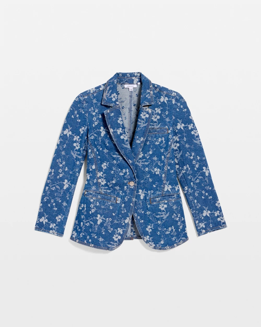 Jacquard Denim Blazer Indigo - Chico's
