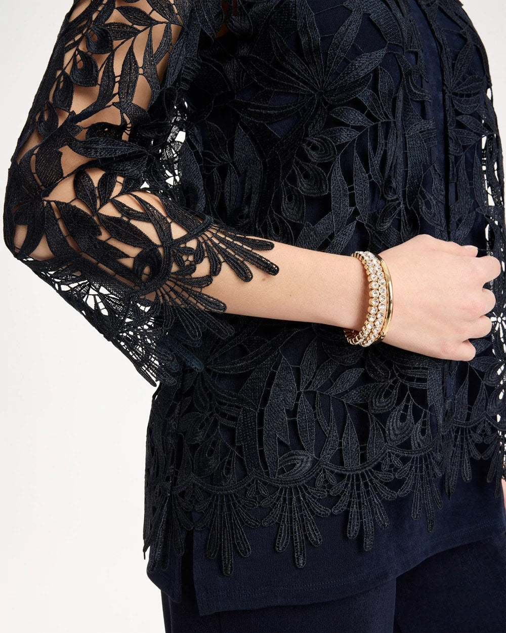 Travelers™ Galloon Lace Jacket Travelers India Ink - Chico's