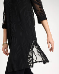 Travelers™ Collection Sheer Jacquard Topper Travelers Black - Chico's