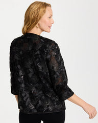 Travelers™ Collection Sequin Mesh Soutache Jacket Black - Chico's